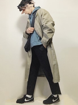 「MHL.」｜「アイテム（トレンチコート）」を使った、たくさん（メンズ・175cm）の冬コーディネート