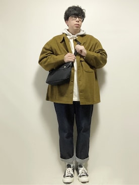 「Steven Alan」｜「アイテム（その他アウター）」を使った、たくさん（メンズ・175cm）の冬コーディネート