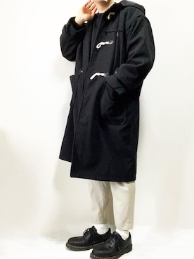 「kutir（クティール）のアイテム（ダッフルコート）」を使った、たくさん（メンズ・175cm）の秋コーディネート