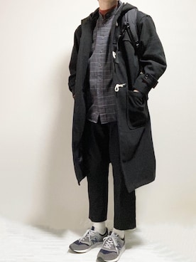 「kutir（クティール）のアイテム（ダッフルコート）」を使った、たくさん（メンズ・175cm）の冬コーディネート