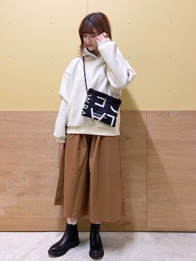 「キュロット」｜「アイテム（その他）」を使った、Ｗａｋａ.さん（レディース・155cm）の冬コーディネート