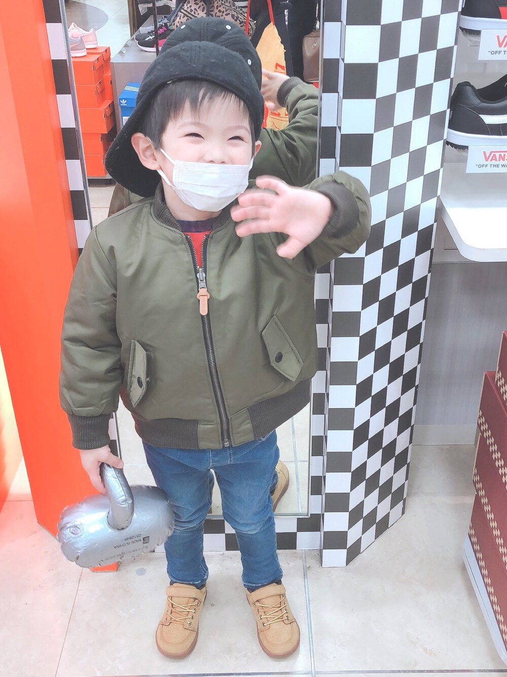 「春コーデ、シンプル、ブリーズ、4歳児」｜「BREEZEのアイテム（ブルゾン、その他）」を使った、kokimisanさん（レディース・152cm）の春コーディネートの1枚目の写真