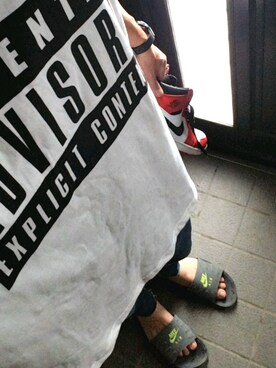 Nike ナイキ のサンダル グレー系 を使った人気ファッションコーディネート Wear