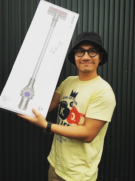 「Dyson（ダイソン）のアイテム」を使った、賴奎佑さん（メンズ・165cm）の冬コーディネート