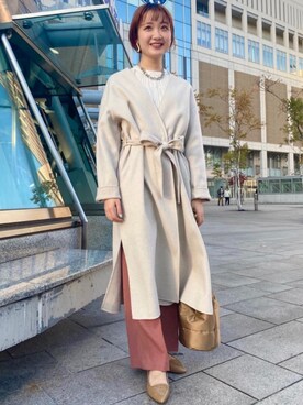 「green label relaxing（グリーンレーベルリラクシング）のアイテム（その他アウター）」を使った、uamomo02さん（レディース・158cm）の秋コーディネート