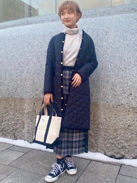 「一押しのアウタースタイル」｜「アイテム（アクセサリー）」を使った、uamomo02さん（レディース・158cm）の秋コーディネート