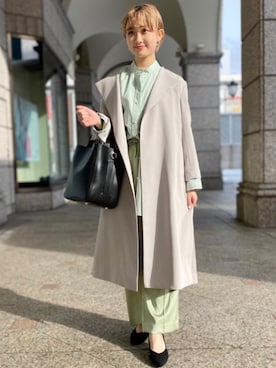 「green label relaxing（グリーンレーベルリラクシング）のアイテム（その他アウター）」を使った、uamomo02さん（レディース・159cm）の冬コーディネート
