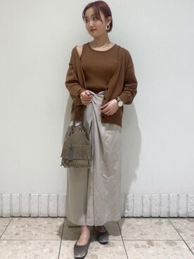 「OUTERSUNSET（アウターサンセット）のアイテム」を使った、uamomo02さん（レディース・159cm）の春コーディネート