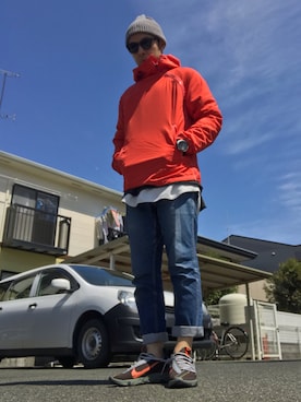「Gramicci（グラミチ）のアイテム（スウェット）」を使った、まつさん（メンズ・173cm）の春コーディネート