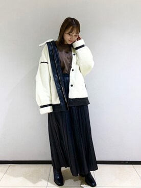「b-3ジャケット」｜mihoさん（レディース・156cm）の秋コーディネート