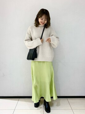 mihoさんの「シャイニーツイルマーメイドスカート」を使ったコーディネート