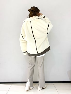 「b-3ジャケット」｜mihoさん（レディース・156cm）の冬コーディネート