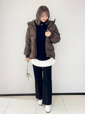 「PAGEBOY（ページボーイ）のハクミニショルダーBAG（ショルダーバッグ）」を使った、mihoさん（レディース・156cm）の冬コーディネート