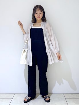 「PAGEBOY（ページボーイ）のアイテム（サロペット/オーバーオール）」を使った、mihoさん（レディース・156cm）の春コーディネート