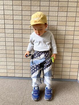 「アップリケ」｜kontsuさん（キッズ・90cm）の春コーディネート