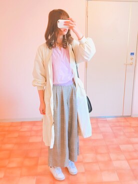 「MOUSSY（マウジー）のアイテム（ナイロンジャケット）」を使った、shifon さん（レディース・172cm）の春コーディネート