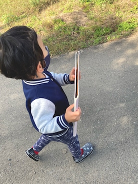 「むすこーで」｜「アイテム（スタジャン）」を使った、みーさん（レディース・151cm）の秋コーディネート