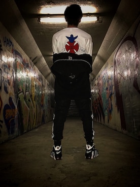 「AAPE BY A BATHING APE（エーエイプバイアベイシングエイプ）のアイテム（ジャケット/アウター）」を使った、keiさん（メンズ・171cm）の冬コーディネート