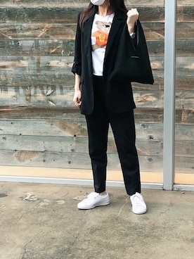 「Lucien Pellat-Finet（ルシアンペラフィネ）のアイテム（パンツ）」を使った、Snowさん（レディース・165cm）の春コーディネート