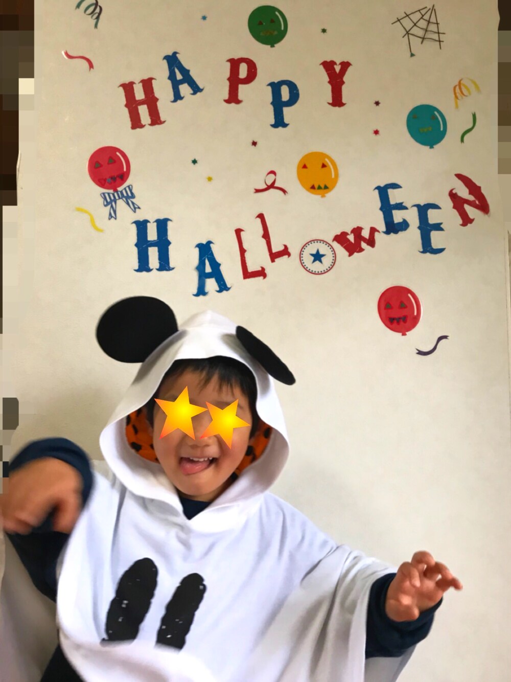 「wearhalloween2017」｜「Disneyのアイテム（ポンチョ、ホワイト系）」を使った、ゆーまさん（レディース・110cm）の秋コーディネートの1枚目の写真
