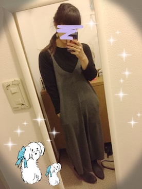 「大阪」｜「アイテム（オールインワン・サロペット）」を使った、rohiさん（レディース・160cm）の冬コーディネート