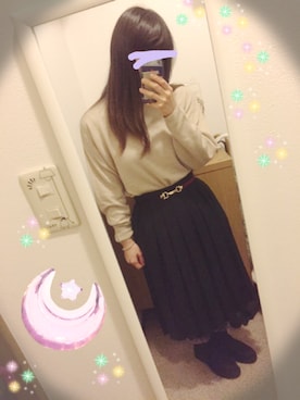 「へザー」｜「アイテム（スタジャン）」を使った、rohiさん（レディース・160cm）の冬コーディネート