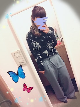 「ハーフアップ」｜「アイテム（MA-1）」を使った、rohiさん（レディース・160cm）の春コーディネート
