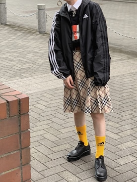 「Gosha Rubchinskiy（ゴーシャラブチンスキー）のアイテム」を使った、🐁さん（レディース・152cm）の冬コーディネート