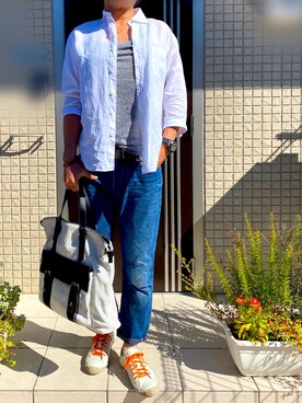 「HUGO BOSS（ヒューゴボス）のアイテム（バッグ）」を使った、zizitownさん（メンズ・175cm）の夏コーディネート
