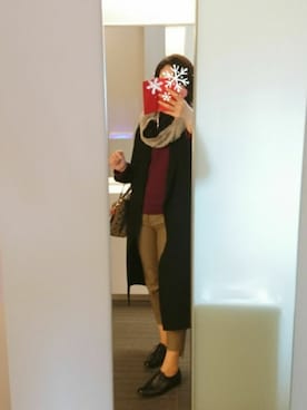 「Spick & Span（スピックアンドスパン）のアイテム（チェスターコート）」を使った、missaさん（レディース・164cm）の冬コーディネート