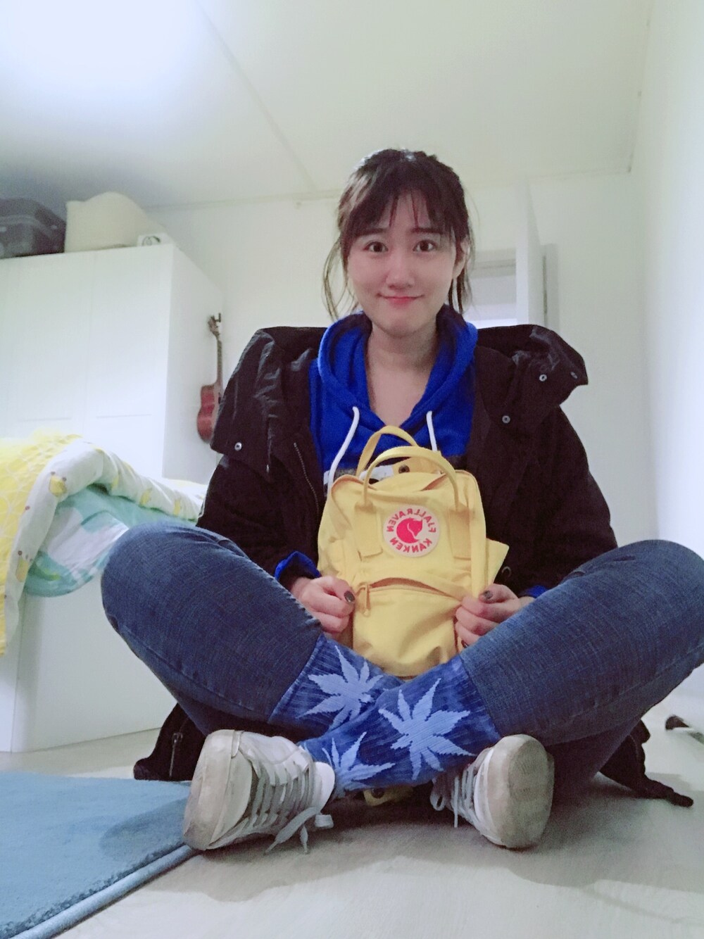 「冬、休日スタイル、今日のコーデ、ZARA、VANS、ootd」｜「ZARAのアイテム（パーカー、ブルー系）」を使った、SandraWhoooさん（レディース・167cm）の冬コーディネートの1枚目の写真