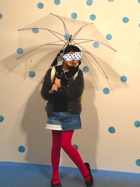 「アイテム（デニムスカート）」を使った、Kana Kumakiさん（キッズ・126cm）の秋コーディネート
