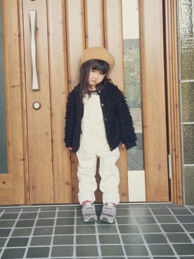 「GLOBAL WORK（グローバルワーク）のアイテム（オールインワン・サロペット）」を使った、nonomamamさん（キッズ・90cm）の冬コーディネート
