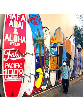 「hawaii」｜「アイテム（その他）」を使った、jo keijiさん（メンズ・175cm）の秋コーディネート