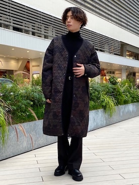「HARE（ハレ）のアイテム（その他アウター、グリーン系）」を使った、Fumiyaさん（メンズ・172cm）の秋コーディネート