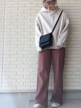 「コーデ記録」｜「アイテム（スニーカー）」を使った、さくらんぼ🍒さん（レディース・155cm）の春コーディネート