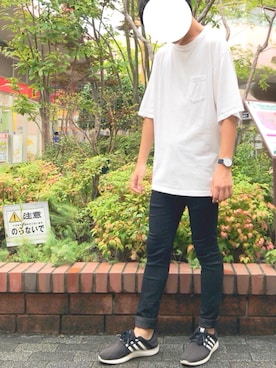 「TRANS CONTINENTS（トランスコンチネンツ）のアイテム（腕時計）」を使った、Aさん（メンズ・175cm）の夏コーディネート
