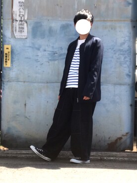 「CONVERSE（コンバース）のALL STAR HI（スニーカー）」を使った、あーくんさん（メンズ・163cm）の春コーディネート