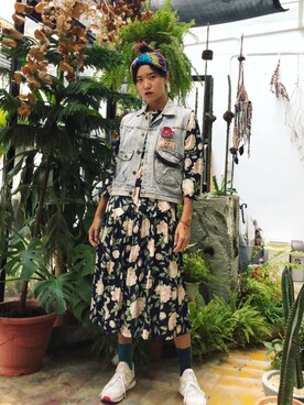 「Otomekkoのアイテム（ヘアバンド、その他）」を使った、Gwens Luさん（レディース・165cm）の秋コーディネート