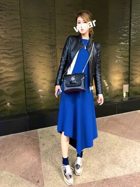 カーディガン ボレロを使った 青ワンピース の人気ファッションコーディネート Wear