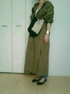 「ALLUMER（アリュメール）のアイテム（ワンピース/ドレス）」を使った、shiiiiiimさん（レディース・157cm）の春コーディネート