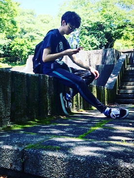 「Deviluse（Deviluse）のアイテム（パンツ）」を使った、りょうへーさん（メンズ・178cm）の夏コーディネート