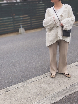 「via j（ヴィアジェイ）のアイテム（バレエシューズ）」を使った、Kiさん（レディース・150cm）の冬コーディネート