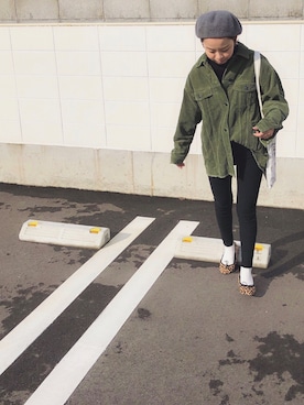 「おちびさん」｜「アイテム（ハンチング/ベレー帽）」を使った、Kiさん（レディース・150cm）の冬コーディネート