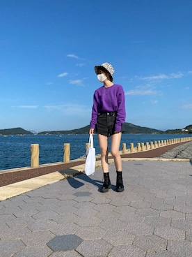 「おちびさん」｜「アイテム（トートバッグ）」を使った、Kiさん（レディース・150cm）の秋コーディネート