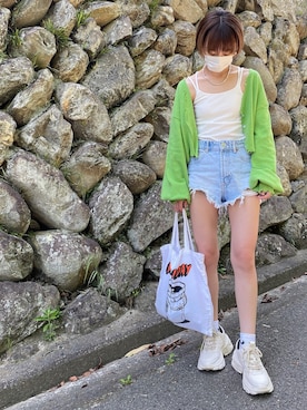 「おちびさん」｜「アイテム（トートバッグ）」を使った、Kiさん（レディース・150cm）の春コーディネート