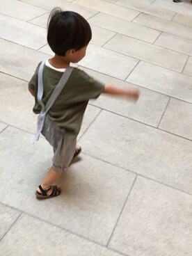 「bobochoses」｜「アイテム（オールインワン・サロペット）」を使った、oanさん（キッズ・90cm）の夏コーディネート