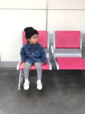 「bobochoses」｜「アイテム（ジャケット/アウター）」を使った、oanさん（キッズ・90cm）の秋コーディネート