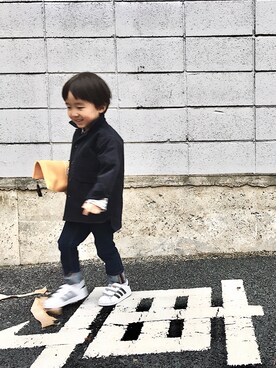 「Drawer（ドゥロワー）のアイテム（バッグ）」を使った、oanさん（キッズ・90cm）の秋コーディネート