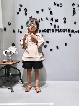 「TRUNIKA（トラニカ）のアイテム（パンツ）」を使った、oanさん（キッズ・100cm）の夏コーディネート